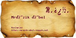 Mrázik Ábel névjegykártya